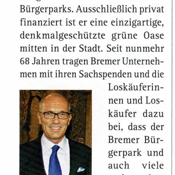 Hanse-Schnack über den Start der Bürgerpark-Tombola